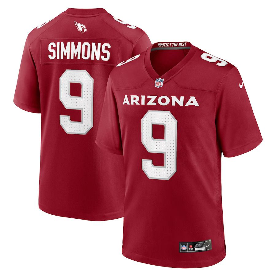 Men Arizona Cardinals 9 Isaiah Simmons Nike Cardinal Game Player NFL Jersey